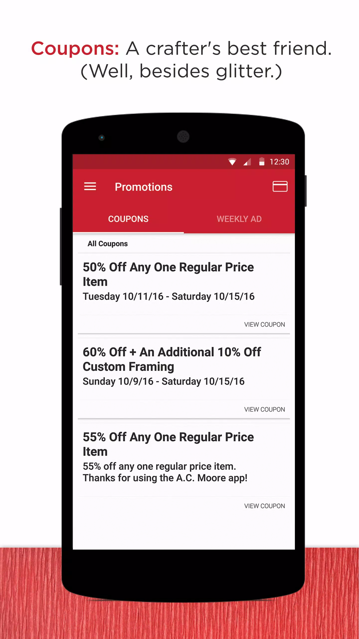 Ac moore mobile coupon