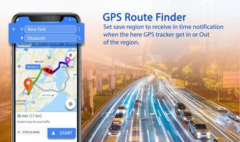 gps buscador de rutas y tránsito: mapas navegación Poster