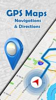 GPS, cartes, navigation et directions Affiche