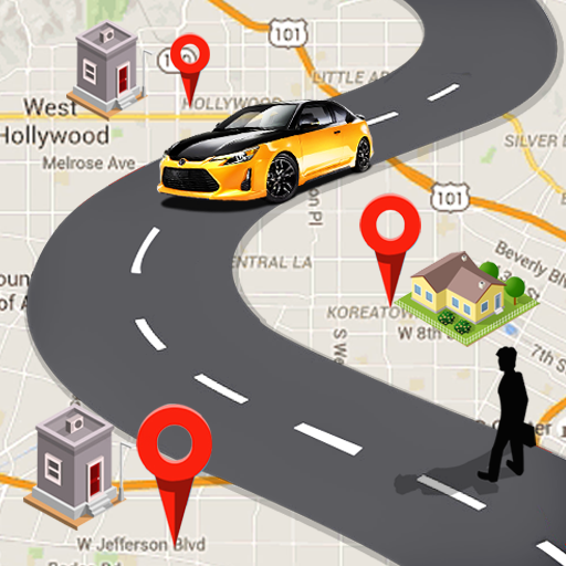 GPS-карта поиска маршрута