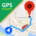 GPS نقشہ مقام اور نیویگیشن آئیکن