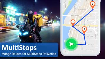 GPS نقشہ مقام اور نیویگیشن پوسٹر