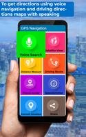 GPS voz navegación mapas velocímetro Y Brújula Poster
