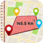 GPS مجال قياس المساحة وحاسبة المسافة أيقونة