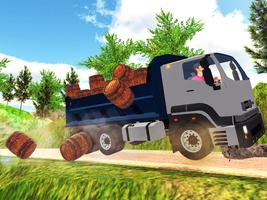 سائق شاحنة بضائع - الطرق الوعرة شاحنة النقل 3D تصوير الشاشة 1
