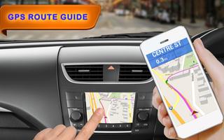 GPS trafic route Plans: direction & la navigation Affiche