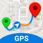 Navigasi gps: Pencari laluan ikon