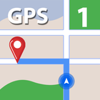 Aplicación de navegación de localización de mapas icono