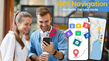 GPS-Kartennavigation Plakat