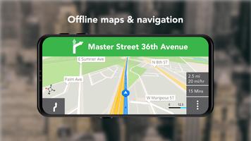 Cartes et navigation GPS Affiche