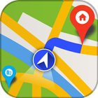 Navigation par cartes GPS icône