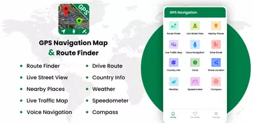 Navigation Map Route Finder
