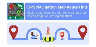 GPS Navigation Map Route Find