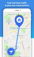 GPS Route Finder - Navegação e tráfego de mapas Cartaz