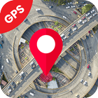 planejador de rota GPS ao vivo ícone