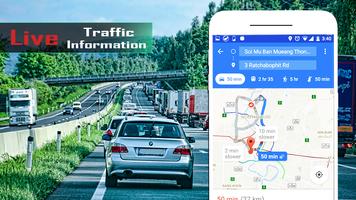 يعيش GPS ، والملاحة الصوتية وخريطة توجيه القيادة الملصق