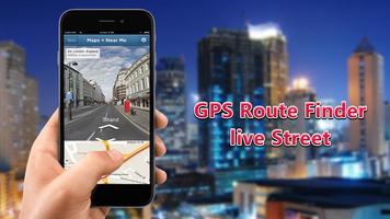 Live GPS Route Finder Voice Navigation Street View Plakat
