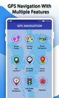 GPS Route Map Traffic Navigation App Affiche