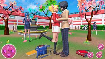 Offline Anime School Game imagem de tela 1