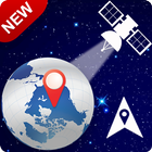Cartes satellite GPS: Voice GPS et Live Street Vie icône