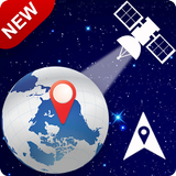 Cartes satellite GPS: Voice GPS et Live Street Vie icône