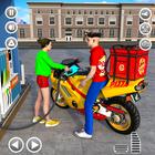 Pizza Delivery Bike Games 3D icône