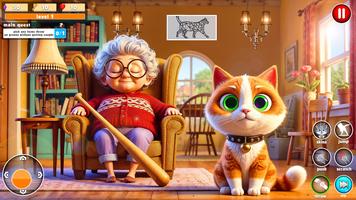 Angry Gran: Bad Cat Simulation تصوير الشاشة 1
