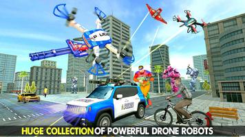 Police War Drone Robot Game स्क्रीनशॉट 1