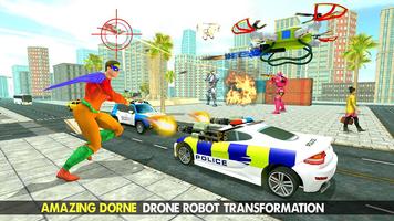 Police War Drone Robot Game ảnh chụp màn hình 3