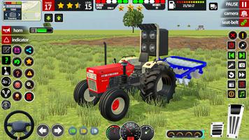 Indian Tractor Farming 3D Game Affiche