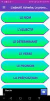 L’adjectif, La préposition, L'adverbe, grammaire poster