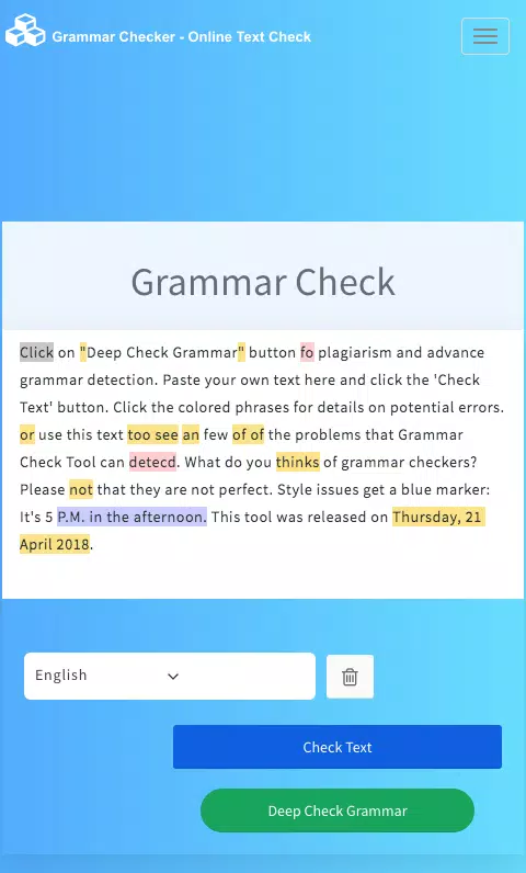 Checker grammar GrammarCheck