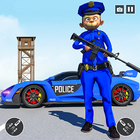 US Police Monkey Rope Hero:Free Shooting Games ikon