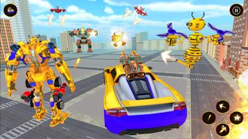 Flying Bee Robot - Robot Games capture d'écran 1