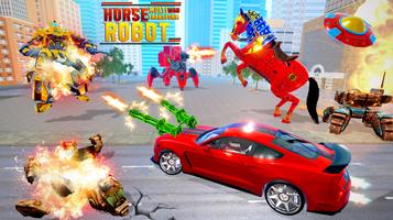 Flying Horse Robot Car Game Affiche