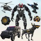 Police Dog Robot Transform Gam أيقونة