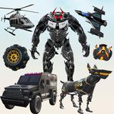 Police Dog Robot Transform Gam أيقونة