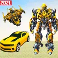 Flying Helicopter Robot Car Transform City Battle