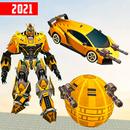 APK Red Ball Robot Transform: Robot Car Transform Game