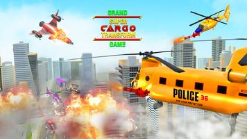 Multi robot Cargo Helicopter Affiche