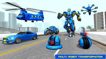 Police Cargo Plane Robot Fight الملصق