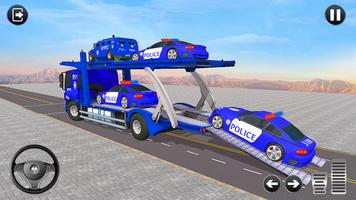 運転ゲーム: パトカー警察のトラック輸送 スクリーンショット 1