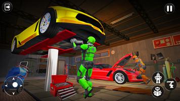 Superhero Robot Car Mechanic syot layar 1