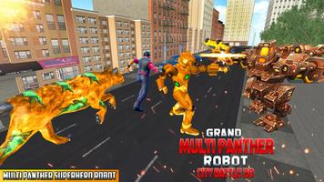 Multi Panther Robot Hero City Battle syot layar 1