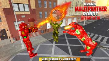 Multi Panther Robot Hero City Battle تصوير الشاشة 2