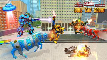 Angry Bull Robot Transform shooting Battle Games Ekran Görüntüsü 3
