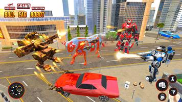 Angry Bull Robot Transform shooting Battle Games Ekran Görüntüsü 1