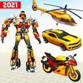Flying Helicopter Robot Car Transform Shooting War