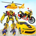 Flying Helicopter Robot Car Transform Shooting War