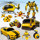 Helicopter Robot Car Transform أيقونة